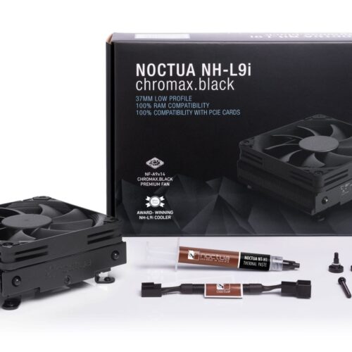 Noctua NH-L9i chromax.black 37mm Low-Profile CPU Cooler for Intel LGA115x LGA1200 - NH-L9i CH.BK