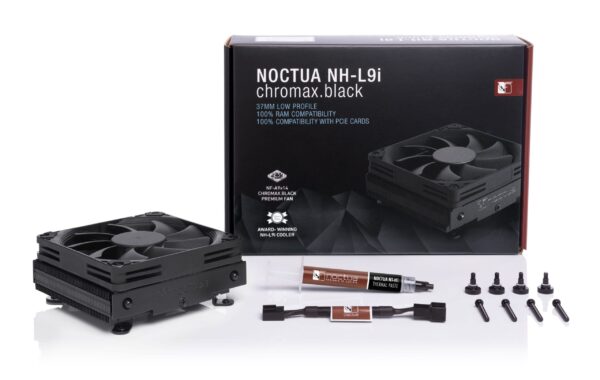Noctua NH-L9i chromax.black 37mm Low-Profile CPU Cooler for Intel LGA115x LGA1200 - NH-L9i CH.BK