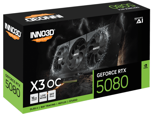 INNO3D GeForce RTX 5080 X3 OC 16GB GDDR7 Graphics Card Blackwell Architecture - N50803-16D7X-17603930