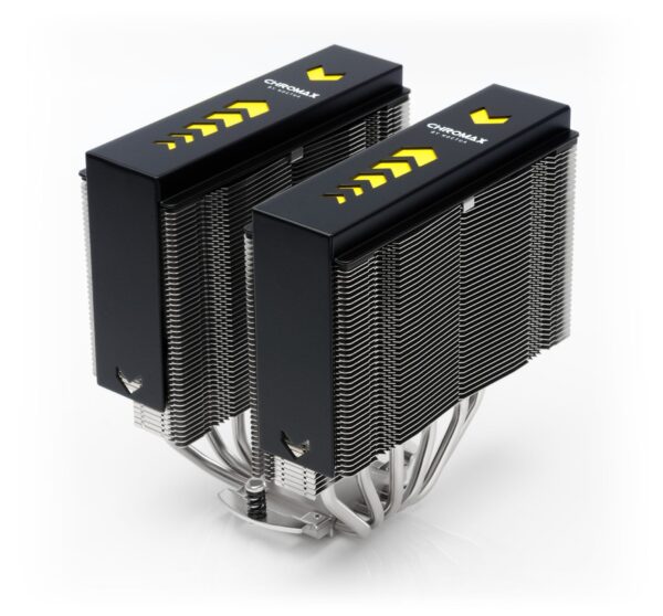 2 Noctua NA-HC3 chromax.black.swap Heatsink Covers with Swappable Inlays for NH-D15 Series CPU Coolers - NA-HC3 CH.BK.S