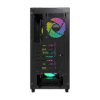 Ocypus GAMMA-C60-BKG400XX-GL Mid-Tower PC Case with Tempered Glass Side Panel and ARGB Fans - GAMMA-C60-BKG400XX-GL