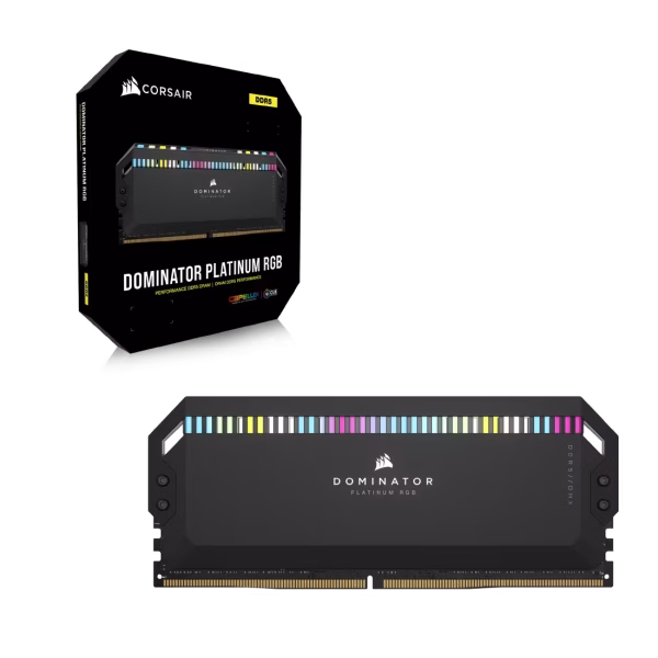 CORSAIR Dominator Platinum RGB 32GB (2x16GB) DDR5 6200MHz C36 Desktop Memory Black - CS-CMT32GX5M2X6200C36