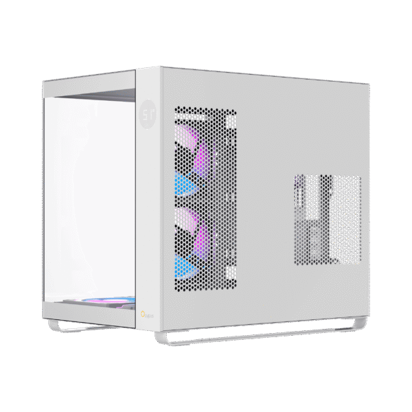 OCYPUS IOTA C70 Mid-Tower Case Dual Tempered Glass 6 ARGB Fans White - IOTA-C70-WHD600XX-GL