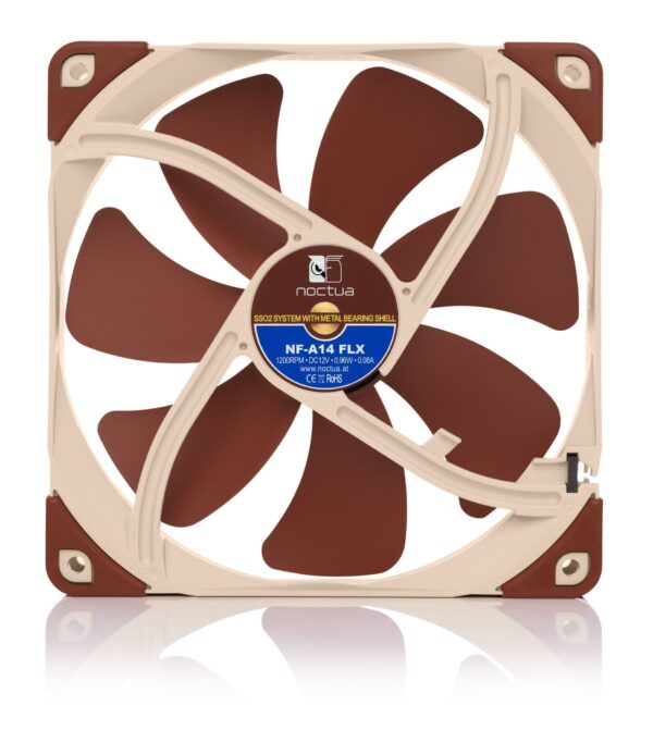 2 Noctua NF-A14 FLX 140mm Flexible Speed Fan - NF-A14 FLX