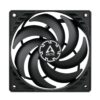 2 ARCTIC P12 Slim PWM PST 120 mm Low-Profile Case Fan Sleeve Bearing Black Single Fan or 3 Pack - ACFAN00187A
