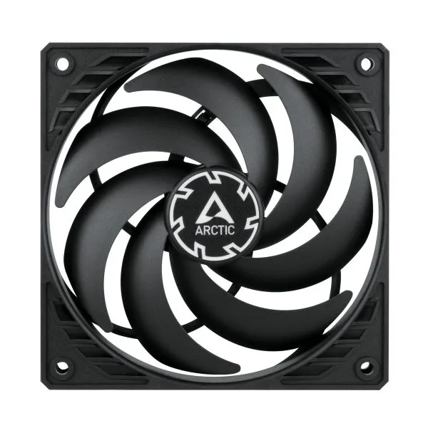 ARCTIC P12 Slim PWM PST 120 mm Low-Profile Case Fan Sleeve Bearing Black Single Fan or 3 Pack - ACFAN00187A