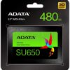 Adata SU650 480GB 3D NAND 2.5 Inch SATA III SSD - AD-ASU650SS-480GT-R