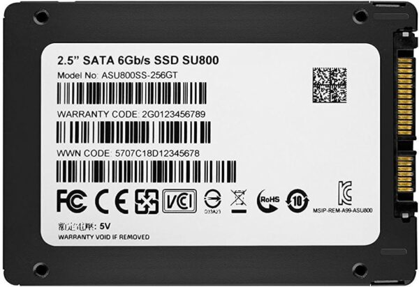Adata SU800 256GB 3D TLC 2.5 Inch SATA III SSD - AD-ASU800SS-256GT-C