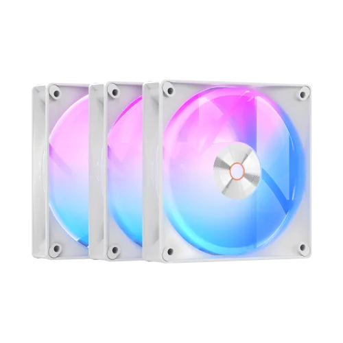 OCYPUS DELTA F12 ARGB White 3-in-1 PWM Fan 120mm 73CFM - Delta-F12-WH3AM00X-GL