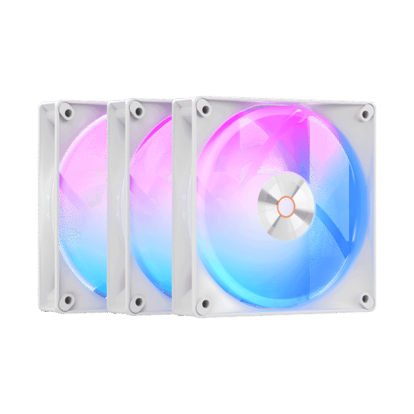 2a0039166fe779b6c825196a4b1ad86e OCYPUS DELTA F12 ARGB White 3-in-1 PWM Fan 120mm 73CFM - Delta-F12-WH3AM00X-GL