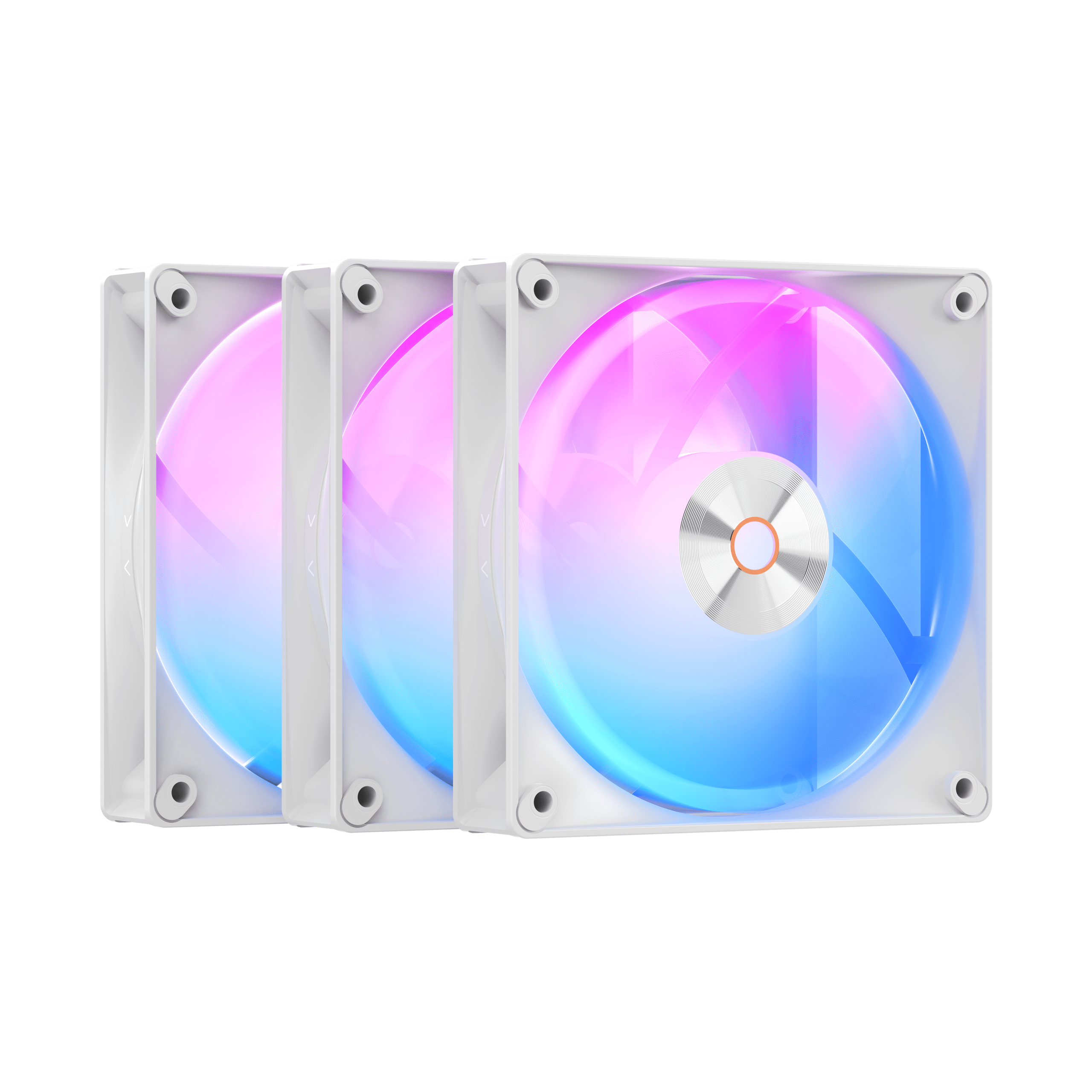 OCYPUS DELTA F12 ARGB White 3-in-1 PWM Fan 120mm 73CFM – Delta-F12-WH3AM00X-GL...