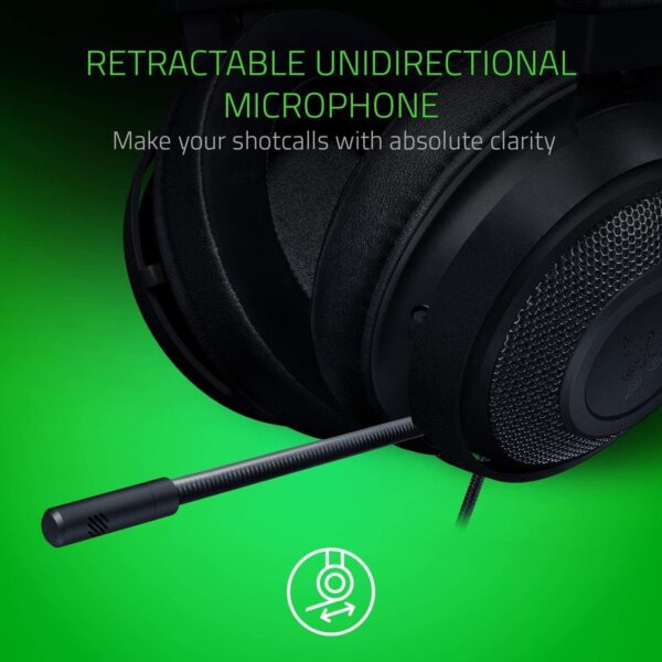 3 Razer Kraken 2019 Black Gaming Headset 7.1 Surround Sound 50 mm Drivers - RZ04-02830100-R3M1