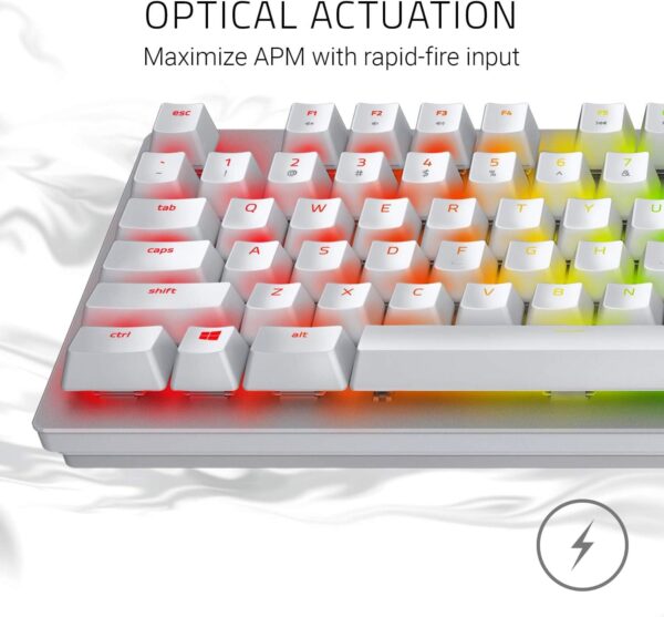 Razer Huntsman Mercury Opto-Mechanical Gaming Keyboard Purple Switches Chroma RGB - RZ03-02521900-R3M1
