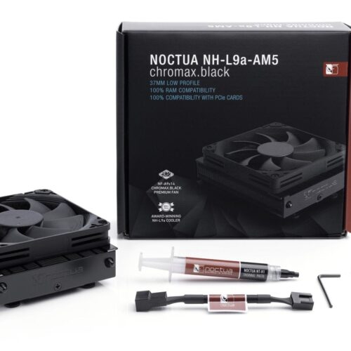 NOCTUA NH-L9a-AM5 chromax.black 37mm Low-Profile CPU Cooler with NF-A9x14 PWM Fan - NH-L9a-AM5 CH.BK