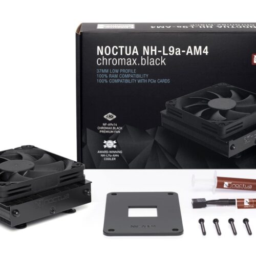 Noctua NH-L9a-AM4 chromax.black 37mm Low-Profile CPU Cooler for AMD AM4 Ryzen - NH-L9a-AM4 CH.BK