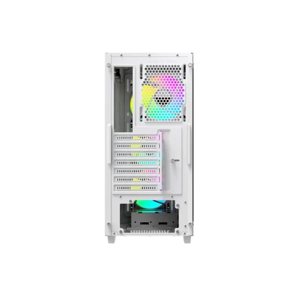 OCYPUS GAMMA C60 WH ARGB ATX PC Case with Mesh Front Panel and 4 ARGB Fans - GAMMA-C60-WHG400XX-GL