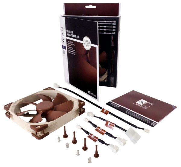 3 Noctua NF-A14 FLX 140mm Flexible Speed Fan - NF-A14 FLX