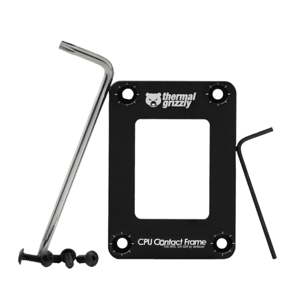 3 Thermal Grizzly Intel 12th Gen CPU Contact Frame LGA 1700 Aluminum Black - TG-OCF-i12G