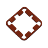 3 Thermal Grizzly AMD Ryzen 7000 CPU Guard Foam Seal 3 Pieces Black Gray Red - TG-CG-R7000-R