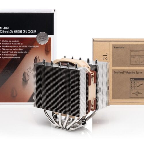 NOCTUA NH-D12L 145mm Low-Profile CPU Cooler with NF-A12x25r PWM Fan - NH-D12L