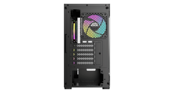 OCYPUS GAMMA C52 BK ARGB Mini-Tower PC Case with Tempered Glass Side Panel and ARGB Fans - GAMMA-C52-BKD300XX-GL