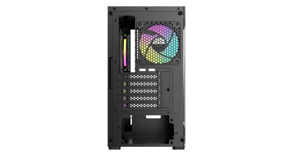 OCYPUS GAMMA C52 BK ARGB Mini-Tower PC Case with Tempered Glass Side Panel and ARGB Fans - GAMMA-C52-BKD300XX-GL