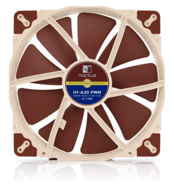 3 NOCTUA NF-A20 PWM 200mm Quiet Fan with AAO Frame and SSO2 Bearing - NF-A20 PWM