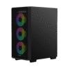Ocypus GAMMA-C60-BKG400XX-GL Mid-Tower PC Case with Tempered Glass Side Panel and ARGB Fans - GAMMA-C60-BKG400XX-GL
