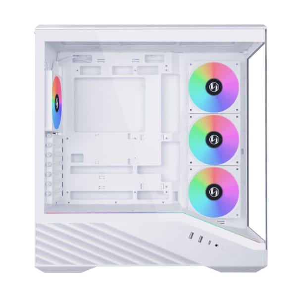 Lian Li Vector V100 / Vector V100R Black/White - Mid-Tower ATX Case with Dual Tempered Glass, Back-Connect Motherboard Support, ARGB Fans (V100RX | V100RW), and Pre-Installed GPU Bracket