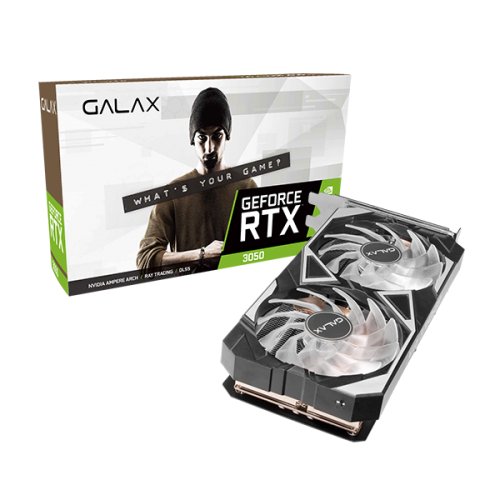GALAX GeForce RTX 3050 EX 8GB GDDR6 128-bit 1-Click OC Graphics Card with 2560 CUDA Cores – 35...
