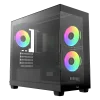 OCYPUS GAMMA C52 BK ARGB Mini-Tower PC Case with Tempered Glass Side Panel and ARGB Fans - GAMMA-C52-BKD300XX-GL