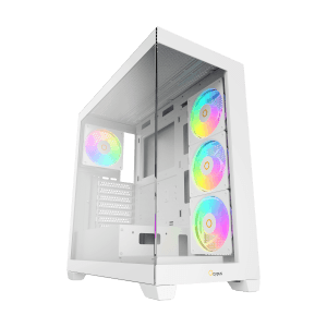 Ocypus GAMMA C72 WH ARGB Panoramic Mid-Tower Case 4x120mm ARGB Fans 360mm Radiator Support -  GAMMA-C72-WHD400XX-GL