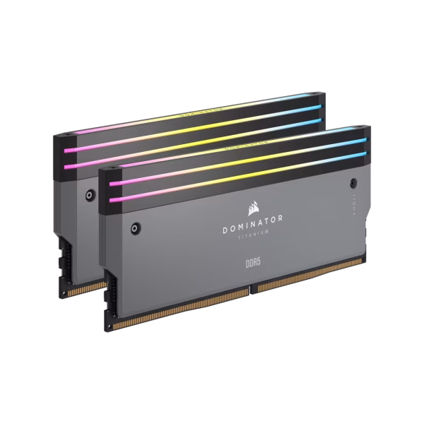 4 CORSAIR Dominator Titanium RGB 32GB (2x16GB) DDR5 6000MHz C30 Desktop Memory Grey - CS-CMP32GX5M2B6000Z30