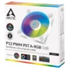 Arctic P12 Pro A-RGB 120 mm PWM Fan 600-3000 rpm Hydrodynamic Sleeve Bearing with 12 LEDs - ACFAN00309A