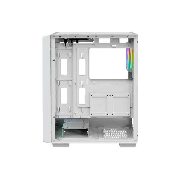 OCYPUS GAMMA C60 WH ARGB ATX PC Case with Mesh Front Panel and 4 ARGB Fans - GAMMA-C60-WHG400XX-GL