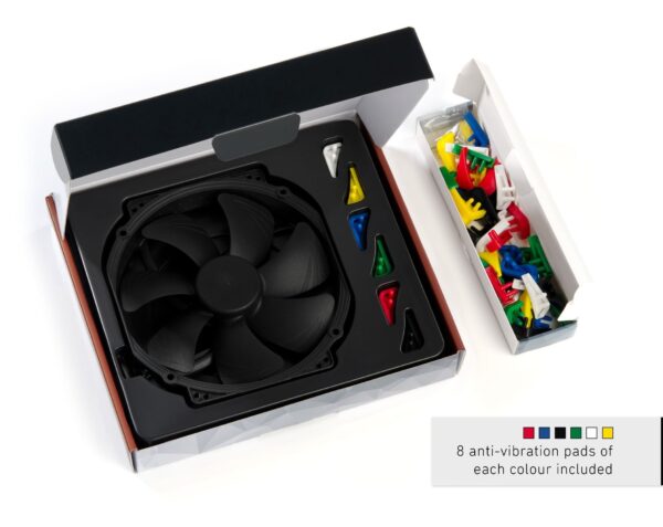 Noctua NF-A15 HS-PWM chromax.black.swap 140mm Fan with Swappable Anti-Vibration Pads - NF-A15 HS-PWM CH.BK.S