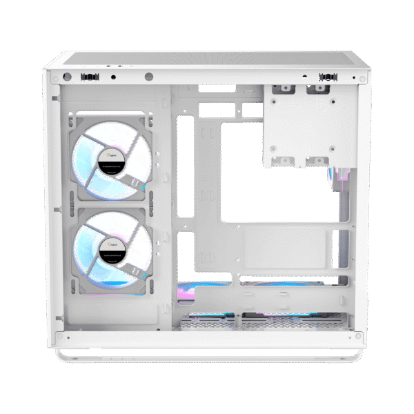 OCYPUS IOTA C70 Mid-Tower Case Dual Tempered Glass 6 ARGB Fans White - IOTA-C70-WHD600XX-GL