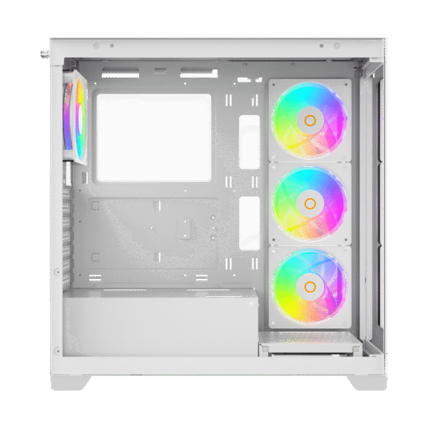 Ocypus GAMMA C72 WH ARGB Panoramic Mid-Tower Case 4x120mm ARGB Fans 360mm Radiator Support -  GAMMA-C72-WHD400XX-GL