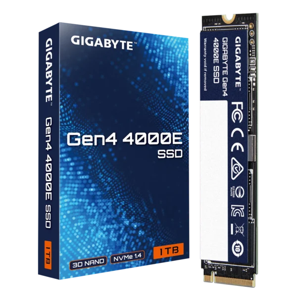 GIGABYTE Gen4 4000E SSD 1TB PCIe 4.0 x4 NVMe 1.4 M.2 2280 4000MB/s Read 3900MB/s Write - G440E1TB