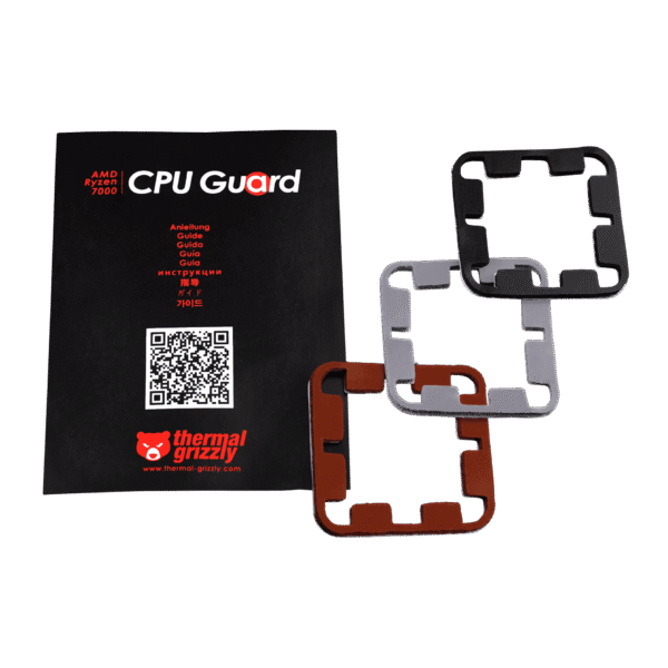 4 Thermal Grizzly AMD Ryzen 7000 CPU Guard Foam Seal 3 Pieces Black Gray Red - TG-CG-R7000-R