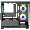 OCYPUS GAMMA C52 BK ARGB Mini-Tower PC Case with Tempered Glass Side Panel and ARGB Fans - GAMMA-C52-BKD300XX-GL
