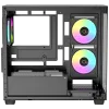 OCYPUS GAMMA C52 BK ARGB Mini-Tower PC Case with Tempered Glass Side Panel and ARGB Fans - GAMMA-C52-BKD300XX-GL