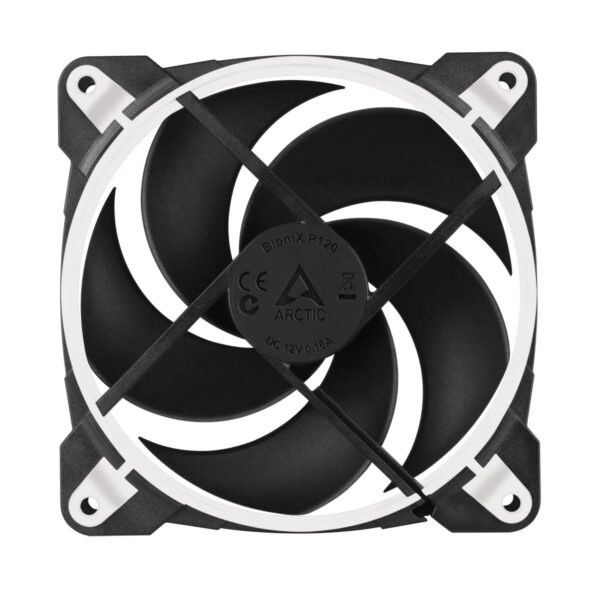 4 ARCTIC BioniX P120 120 mm Case Fan Fluid Dynamic Bearing White Single Fan - ACFAN00116A