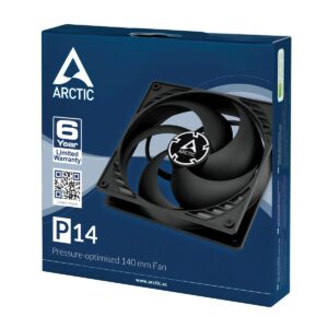 4 Arctic P14 Black 140mm Pressure-Optimized Fan Fluid Dynamic Bearing - ACFAN00123A