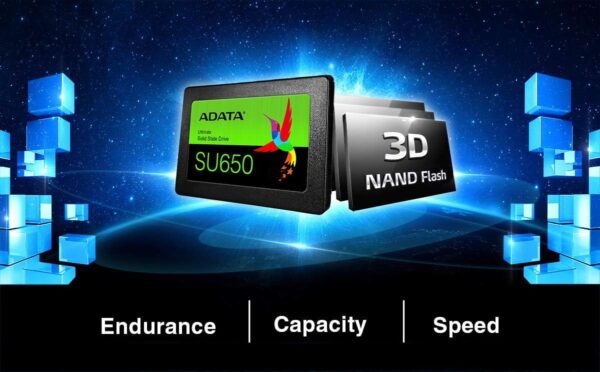 Adata SU650 480GB 3D NAND 2.5 Inch SATA III SSD - AD-ASU650SS-480GT-R