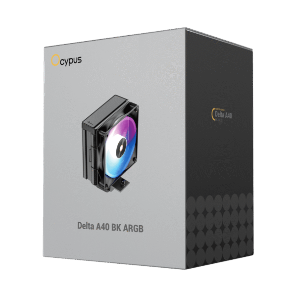 OCYPUS DELTA A40 BK ARGB CPU Cooler 120mm Fan 220W TDP - DELTA-A40-BK1NAWN00X-GL