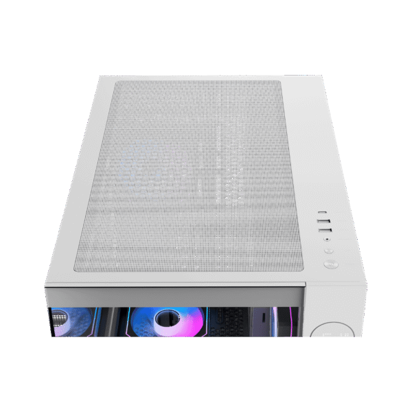 OCYPUS IOTA C70 Mid-Tower Case Dual Tempered Glass 6 ARGB Fans White - IOTA-C70-WHD600XX-GL