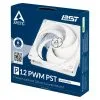 ARCTIC P12 PWM PST 120 mm Case Fan Fluid Dynamic Bearing White Transparent Single Fan or 5 Pack - ACFAN00132A