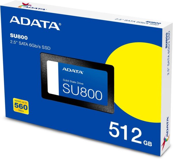 Adata SU800 512GB 3D TLC 2.5 Inch SATA III SSD - AD-ASU800SS-512GT-C