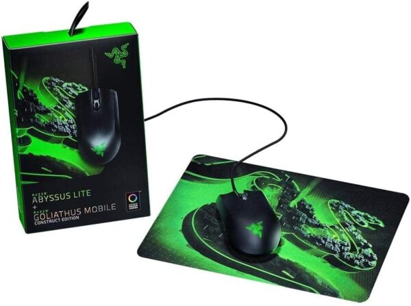 Razer Abyssus Lite 6400 DPI Optical Gaming Mouse with Chroma RGB and Goliathus Mobile Construct Edition Pad - RZ83-02730100-B3M1